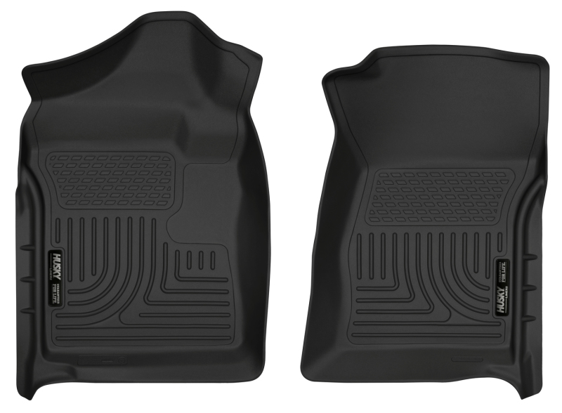 Chevrolet Silverado 3500 HD Floor Liners - Front - Husky Liners - WeatherBeater - Black - `07-`13